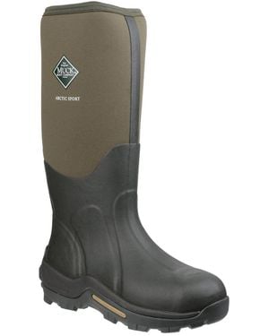 Muck Boot Arctic Sport Pull On Wellington Boots Moss/Moss - Grey