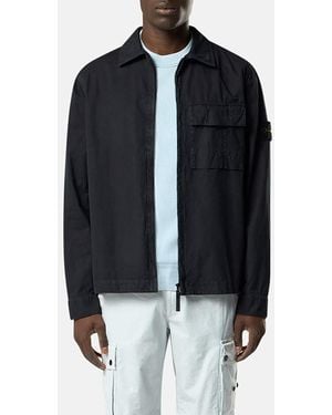 Stone Island Zip Overshirt - Black