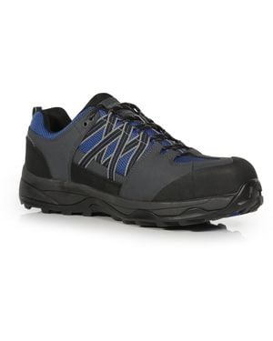 Regatta Safety Trainers Polyester Oxford/Briar - Black