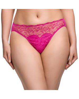 Dita Von Teese Fuchsia Tryst Lace Brief - Pink