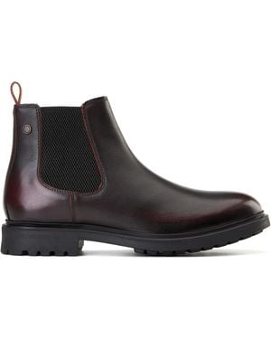 Base London Burgundy Roebuck Chelsea Boot - Black