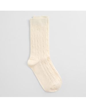 GANT Cable Knit Socks - Natural