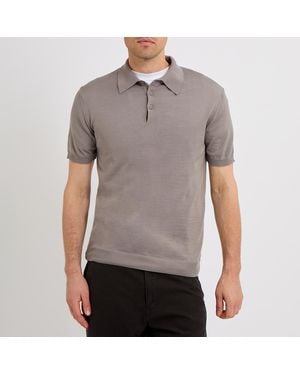 Oliver Sweeney Brawby Merino Blend Polo Shirt - Grey