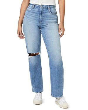 PAIGE Heartthrob Straight Leg Stretch Jeans - Blue