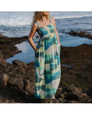 Passenger Vista Patchwork Soleis Woven Maxi Dress - Blue