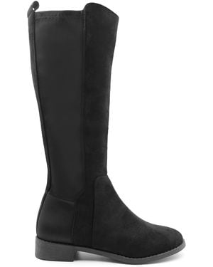 Where's That From 'Parker' Suede Knee High Boots - Black
