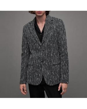 AllSaints Argyll Tweed Blazer - Grey