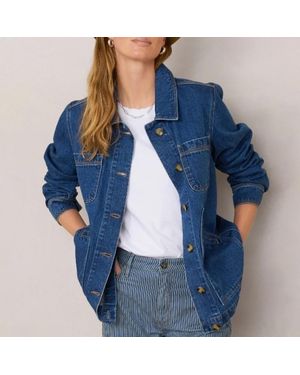 Wyse Mid Wash Denim Beau Jacket - Blue