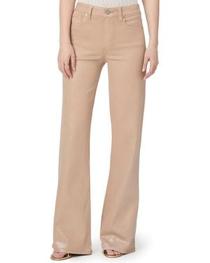 PAIGE Taupe Coated Leenah Flare Jean - Natural