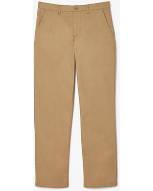 Lacoste Straight Leg Chino Trousers - Natural