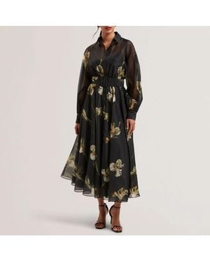 Ted Baker Liorra Printed Midaxi Dress - Black