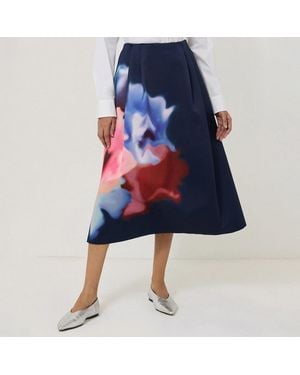 Jigsaw Dreamy Floral Volume Skirt - Blue