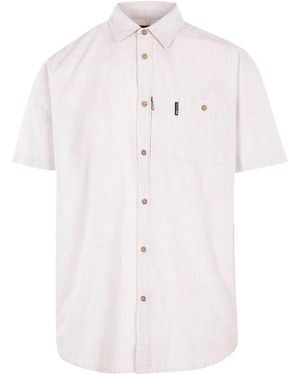 Trespass Shirt Basham Cotton Canvas Oatmilk - White