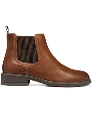 Geox Leather Catria Ankle Boots - Brown