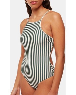 Whistles Multi Stripe Swimsuit - Blue