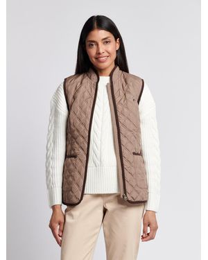 U.S. POLO ASSN. U. Polo Assn. Bound Quilted Hacking Gilet - Natural