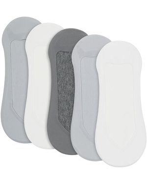 Lemon Medium 5 Pack Laser Liner Socks - Grey
