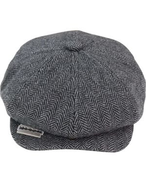 TruClothing Peaky Blinders Tweed Gatsby Flat Baker Hat With Razor Blade - Grey