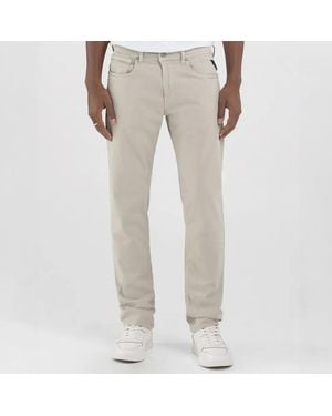 Replay Grover Straight Stretch Trousers - Grey