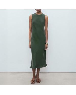 Mango Shift Midi Dress - Green