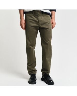 GANT Khaki Regular Twill Chinos - Green