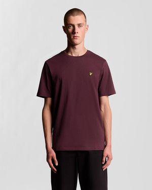 Lyle & Scott Cotton Crew Neck T-Shirt - Purple