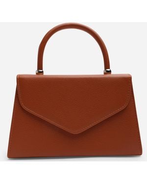 Where's That From 'Marina' Dark Structured Shoulder Bag - Brown