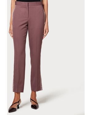Paul Smith Mauve Slim Kick Flare Wool Trousers - Red