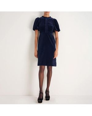 Wyse Cath X Diana Velvet Dress - Blue