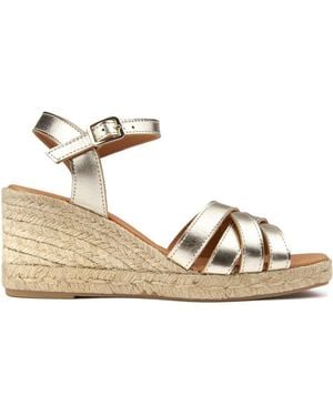 Sole Angel Espadrille Sandals - Metallic