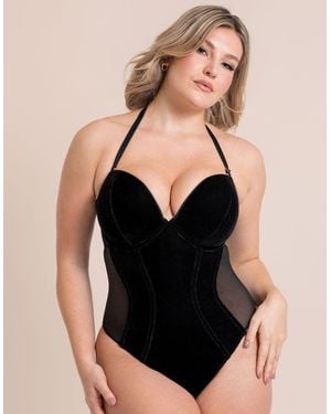 Scantilly Icon Plunge Strapless Multiway Padded Body - Black