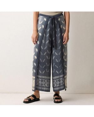 Jigsaw Modern Shibori Wrap Trousers - Blue