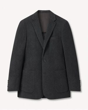 Richard James Wool Single-Breasted Jacket Two-Button Tailored Fit 4-Button Working Cuffs - Black