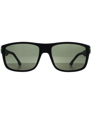 Police Rectangle Mirrored Splb39E Tailwind 4 Sunglasses - Green
