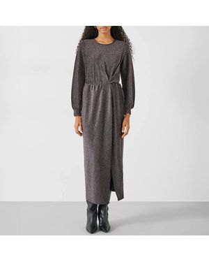 Hush Metallic Glitter Jersey Dress - Grey