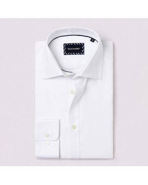 Duchamp Square Dobby Cotton Shirt - Blue