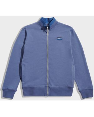 Penfield Berkley Textured Zip Up Hoodie - Blue