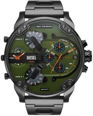 DIESEL Mr. Daddy Dz7477 Dial Gunmetal Watch - Green