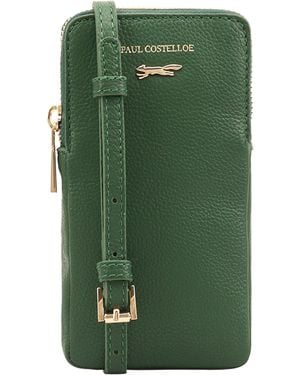 Paul Costelloe Limia Leather Phone Bag - Green
