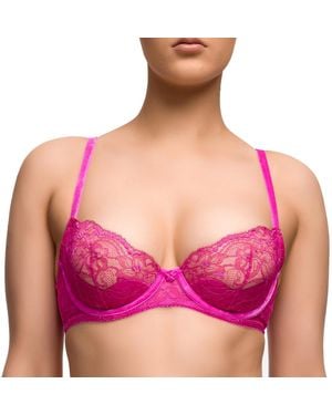 Dita Von Teese Fuchsia Tryst Demi-Cup Bra - Purple