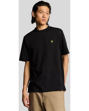 Lyle & Scott Oversized Cotton Crew Neck T-Shirt - Black