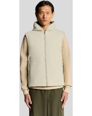 Lyle & Scott Quilted Shell Gilet - Natural