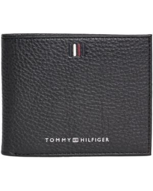 Tommy Hilfiger Mini Credit Card Wallet 100% Leather - Black