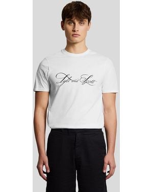 Lyle & Scott Superfine Cotton Graphic Logo T-Shirt - White