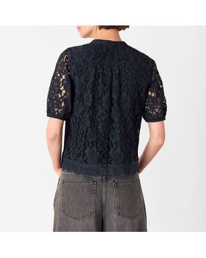 Whistles Lace Tie Detail Blouse - Blue