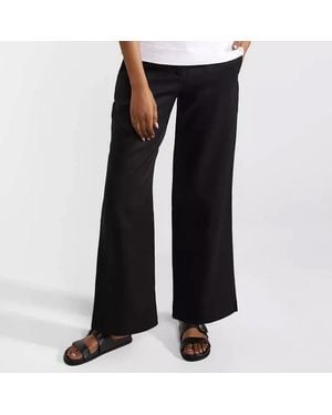 Hobbs Lynn Linen Trousers - Black