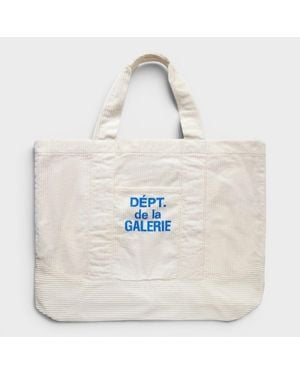 GALLERY DEPT. Logo-Print Cotton-Corduroy Tote Bag - White