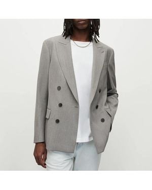 AllSaints Anori Double Breasted Blazer - Grey