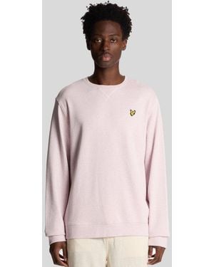 Lyle & Scott Heathered Crew Neck Sweatshirt - Pink