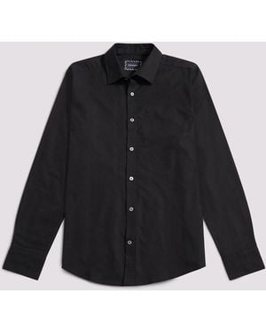 Duchamp Regular Collared Cotton Shirt - Black
